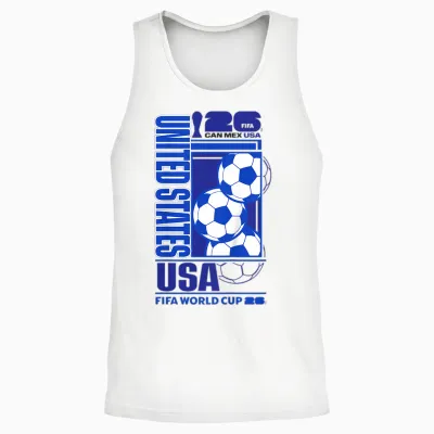 Kids Fifa World Cup26 Usa Host Country Football Unisex Tank Top - White