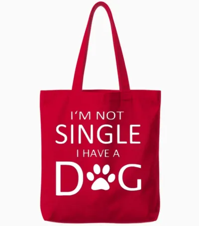 Im Not Single I Have 2 Tote Bags - Red