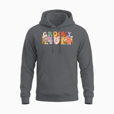 Groovy Since 1974 Retro Hippie 49th Birthday Unisex Hoodie - Charcoal