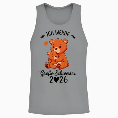 Kinder Ich Werde Große Schwester 2026 Unisex Tank Top - Sport Grey