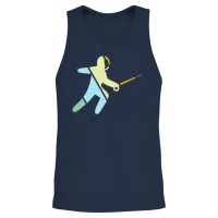 Fencing Retro Unisex Tank Top - Navy – 2