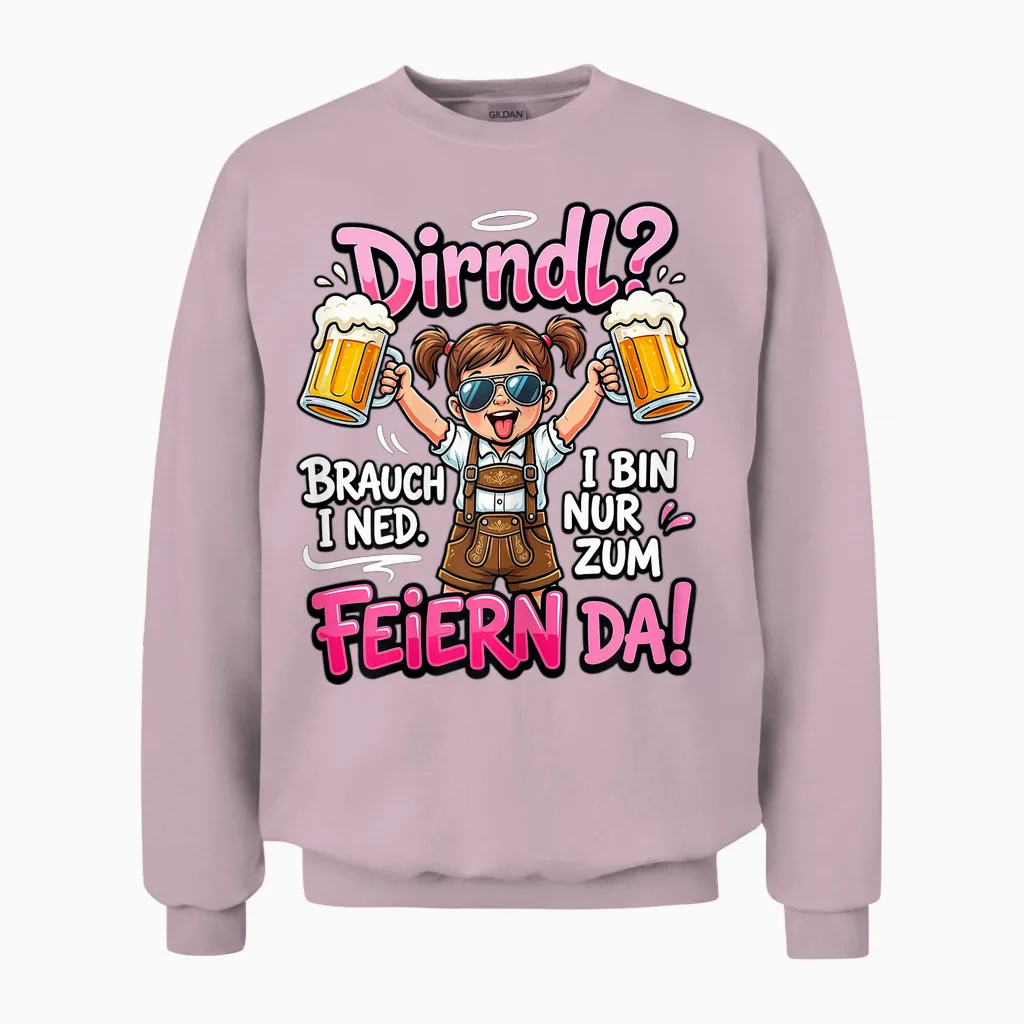Trachten T-Shirt Damen Trachtenshirt Passend Für Oktoberfest Unisex Sweatshirt in Light Pink