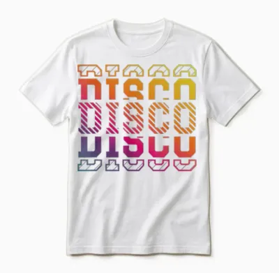 Disco Party Retro 80s 90s T-Shirt, Black Unisex T-Shirt - White