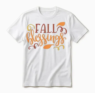 Fall Blessings Funny Funny Unisex T-Shirt - White