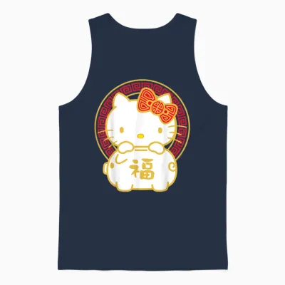 Hello Kitty Happy Lunar New Year, Year of the Pig Unisex Tank Top - Navy