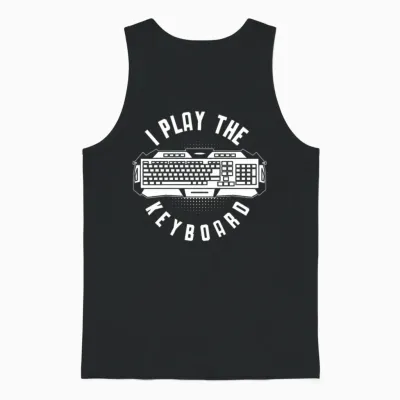 Keyboard Humorous Computer Science Gaming Unisex Tank Top - Black