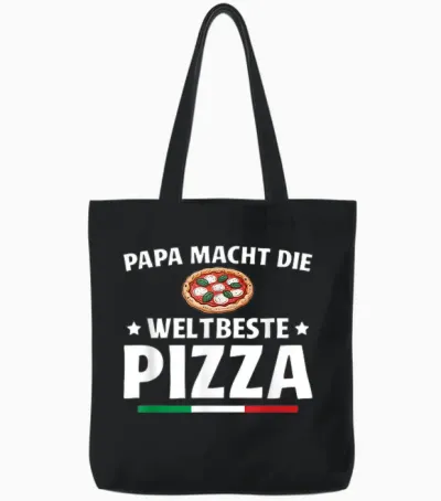 Herren Pizzabäcker Papa Macht Die Weltbeste Pizza Tote Bags - Black