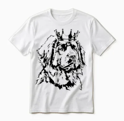 Funny Leonberger Dog Crown Dog Mom Unisex T-Shirt - White