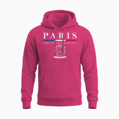 Shop Paris T-Shirt Online - Souvenirs De Paris Unisex Hoodie - Heliconia