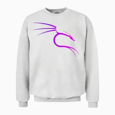 Kali Linux Hacker-Drachen-Design Unisex Sweatshirt - White