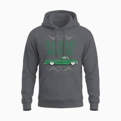 Keep on Truckin Seapine Green Unisex Hoodie - Charcoal