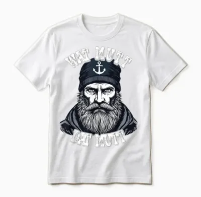 Ostfriesische Nordsee Seemann Wat Mutt Dat Mutt Unisex T-Shirt - White