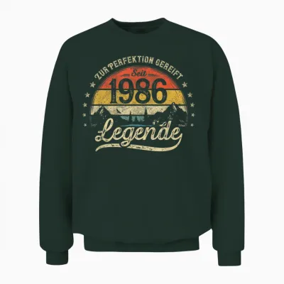 Legende Seit 1986 40 Jahre 40. Geburtstag Mann Frau Geschenk Unisex Sweatshirt - Forest