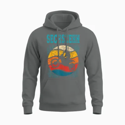 16. Geburtstag Cooles Motocross Retro Motorrad Junge Mädchen Unisex Hoodie - Graphite Heather