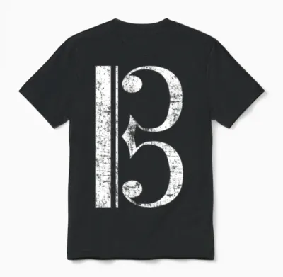 Alto Clef, Viola Unisex T-Shirt - Black