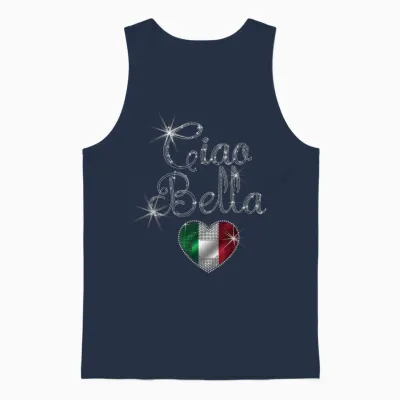 Italy Gift Flag Italy Vintage Bella Italia Italiano T-Shirt, Black, S Unisex Tank Top - Navy