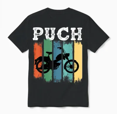 Puch Mofa Retro Klassiker Zweirad Kult Fahrer Unisex T-Shirt - Black