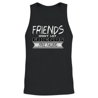 Friends Don't Let Friends Free Falling Unisex Tank Top - Black – 2
