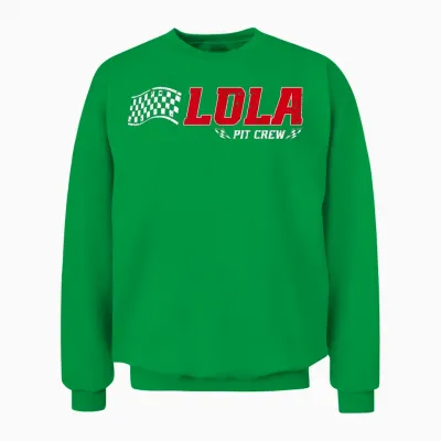 Lola Pit Crew Race Car Anniversaire Famille Assorti Unisex Sweatshirt - Irish Green