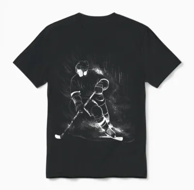 Eishockey Eishockeyspieler Sport Sportler Puck Hockey Pro Unisex T-Shirt - Black