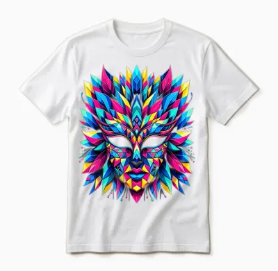Retro Carnival Mask Brazil Rio T-Shirt, Black, S Unisex T-Shirt - White