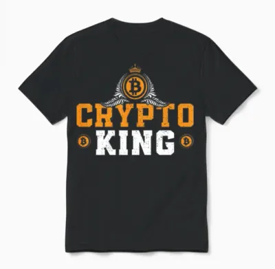 Bitcoin Crypto King Crypto King Unisex T-Shirt - Black