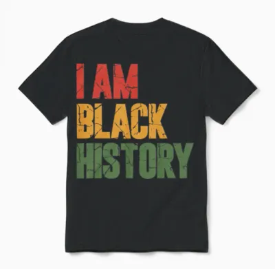 I Am Black History Unisex T-Shirt - Black