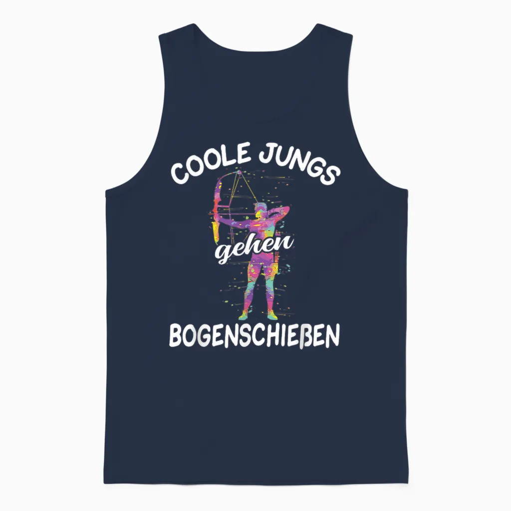 Bogenschießen Bogenschütze Junge Unisex Tank Top in Navy