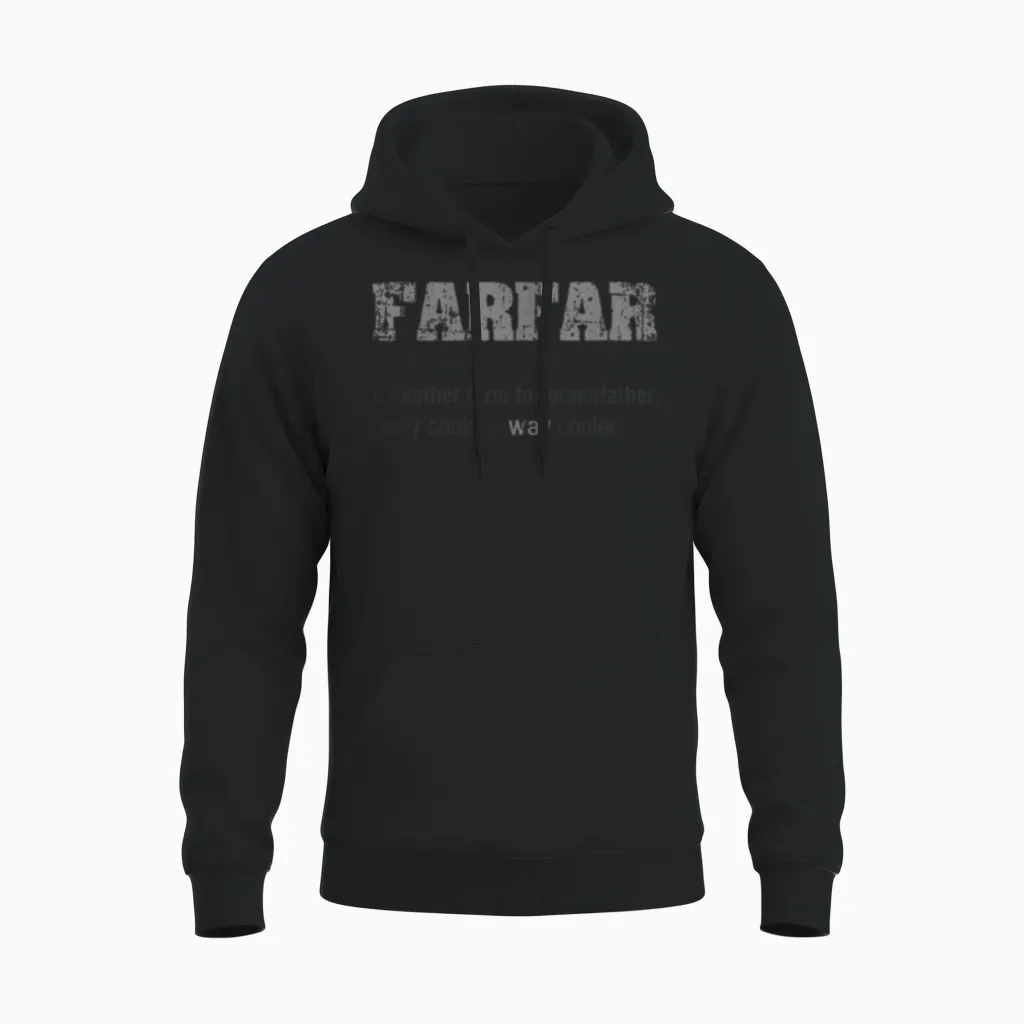 Mens Swedish Farfar Funny Definition Grandpa Gift Unisex Hoodie in Black