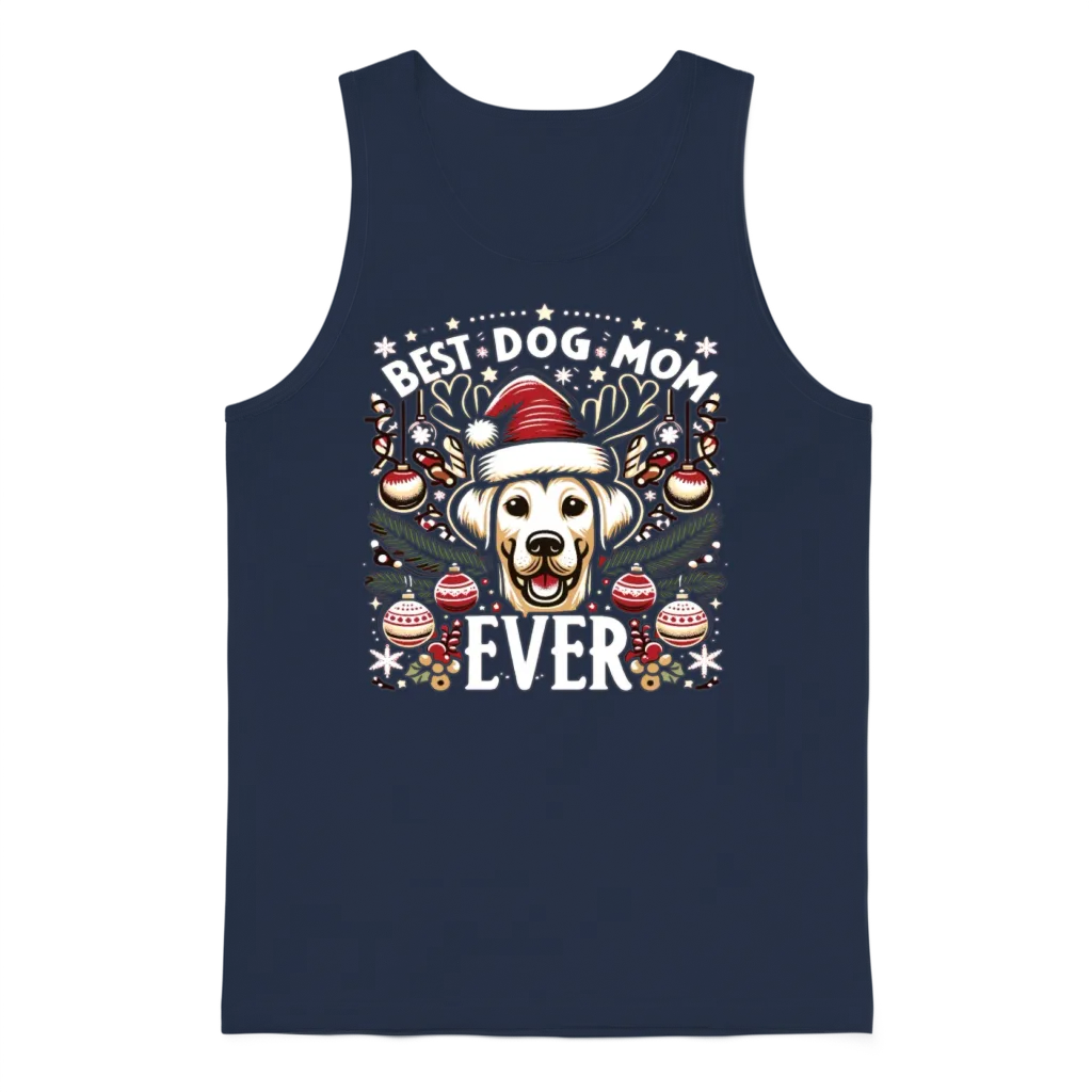 Best Dog Mom Ever Dog Dogs Best Dog Mama Unisex Tank Top - Navy