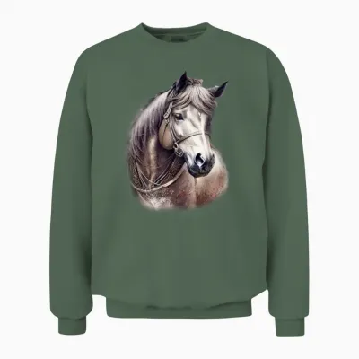 The Wild Horse Unisex Sweatshirt - Military Green
