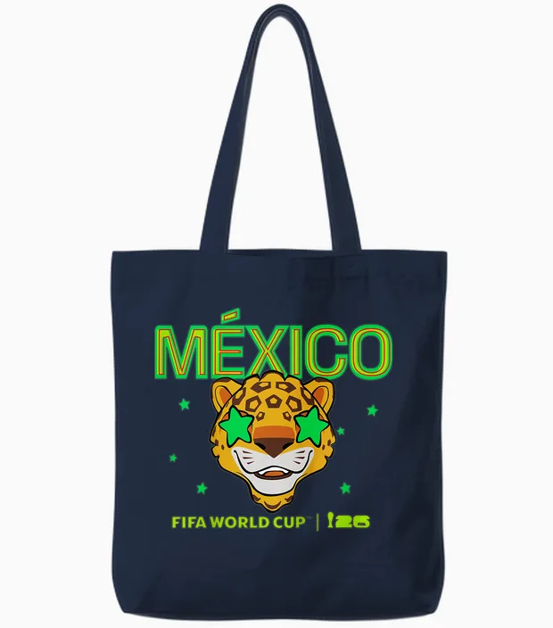 Kinder Fifa World Cup26 Mexiko Maskottchen Sterne Tote Bags in Navy