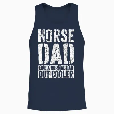 Pferd Papa Shirt Herren Vatertag Pferd Papa Unisex Tank Top - Navy