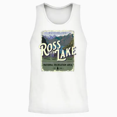Ross Lake National Recreation Area Vintage Travel Unisex Tank Top - White