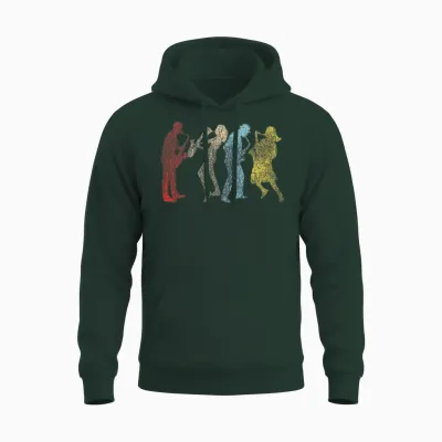Saxophone Retro Vintage Unisex Hoodie - Forest