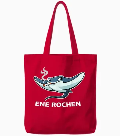 Ene Rochen Tote Bags - Red