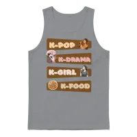 K-Pop K-Drama K-Food Korean Music and Drama Fan Unisex Tank Top - Sport Grey – 1