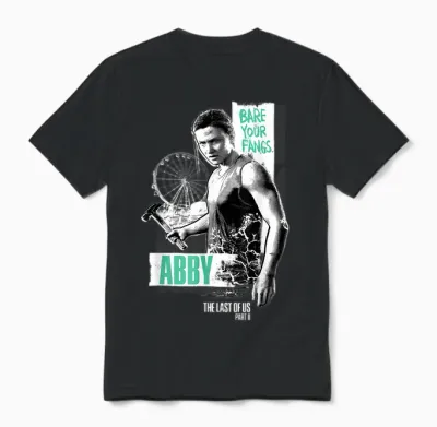 The Last of Us Bare Your Fangs Abby the Last of Us Part Ii Unisex T-Shirt - Black