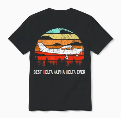 Airplane Pilot Best Dad Flying Gift Unisex T-Shirt - Black
