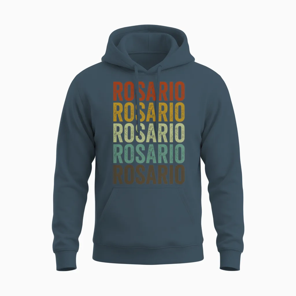 Rosario Argentina Retro Vintage Unisex Hoodie - Dark Heather