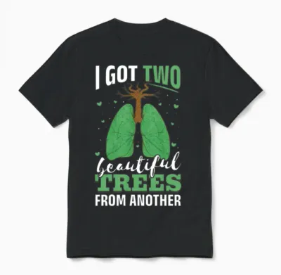 Lungs Operation Donor Lung Transplantation Unisex T-Shirt - Black