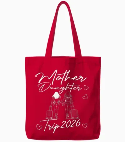 Mutter Tochter Reise 2026 Tote Bags - Red