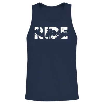 Snowmobile Ride Snowmobiling Silhouette Winter Unisex Tank Top - Navy