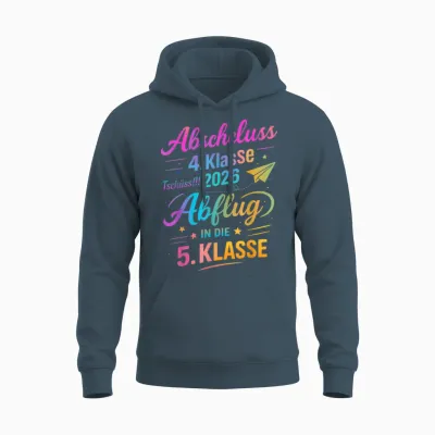 Grundschule Abschluss 2026 Tschüss! Abflug in Die 5. Klasse Unisex Hoodie - Dark Heather