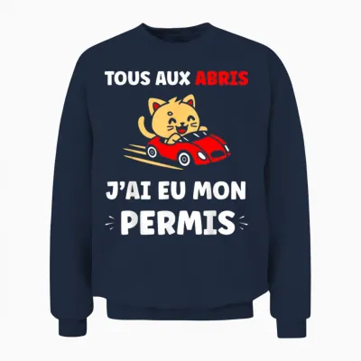 Driving Young Driver All in the Shelters I Got My License Unisex Sweatshirt - Navy