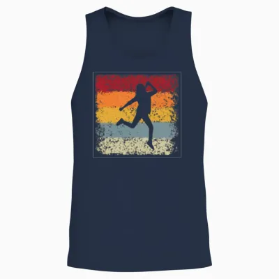 Singer Retro Unisex Tank Top - Navy