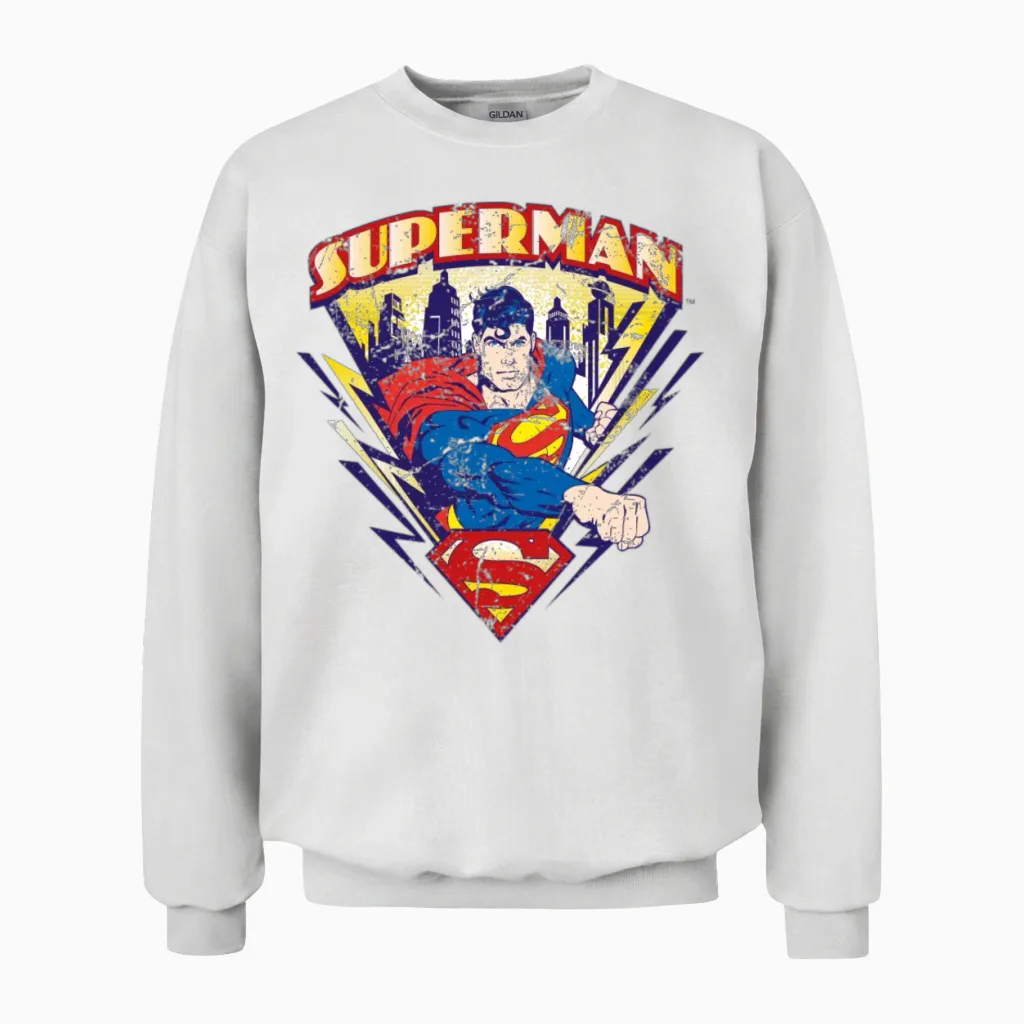 Superman Metropolis Unisex Sweatshirt in White