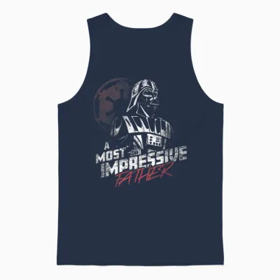 Star Wars Father's Day a Most Impressive Father Grunge Art Unisex Tank Top - Navy