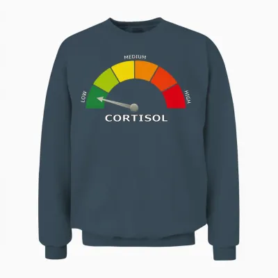 Low Cortisol Meter Funny Biology Psychology and Wellness Unisex Sweatshirt - Dark Heather
