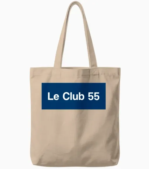 Le Club 55 Saint-Tropez, France Tote Bags in Natural